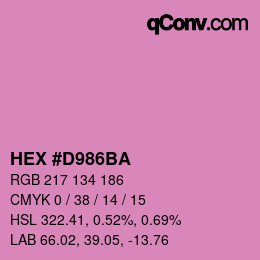 Color code: HEX #D986BA | qconv.com