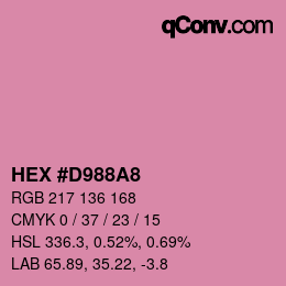 Color code: HEX #D988A8 | qconv.com