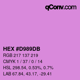 Código de color: HEX #D989DB | qconv.com