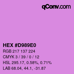Color code: HEX #D989E0 | qconv.com