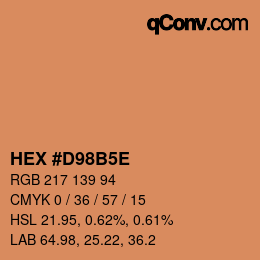 カラーコード: HEX #D98B5E | qconv.com
