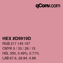 Color code: HEX #D9919D | qconv.com