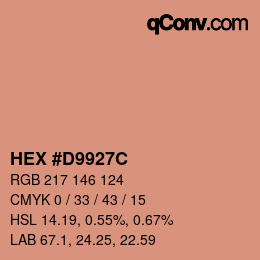 Color code: HEX #D9927C | qconv.com
