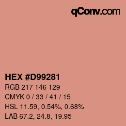 Color code: HEX #D99281 | qconv.com