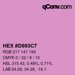カラーコード: HEX #D993C7 | qconv.com