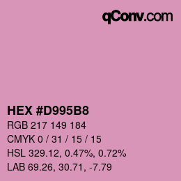 カラーコード: HEX #D995B8 | qconv.com