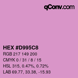 颜色代码: HEX #D995C8 | qconv.com