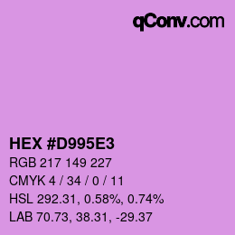 Color code: HEX #D995E3 | qconv.com