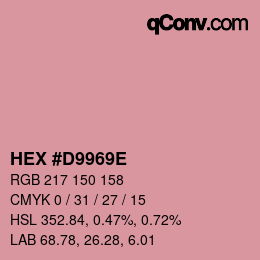 Color code: HEX #D9969E | qconv.com