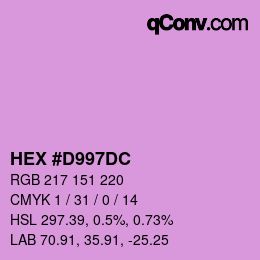 Color code: HEX #D997DC | qconv.com