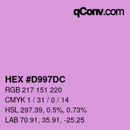 Color code: HEX #D997DC | qconv.com