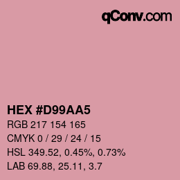 Color code: HEX #D99AA5 | qconv.com
