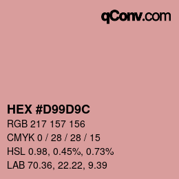 Color code: HEX #D99D9C | qconv.com