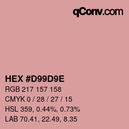 Color code: HEX #D99D9E | qconv.com