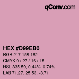 Color code: HEX #D99EB6 | qconv.com