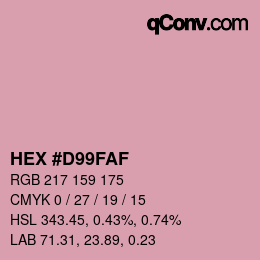 Color code: HEX #D99FAF | qconv.com