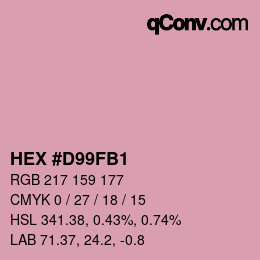 Color code: HEX #D99FB1 | qconv.com