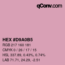 Color code: HEX #D9A0B5 | qconv.com