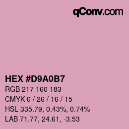 Color code: HEX #D9A0B7 | qconv.com