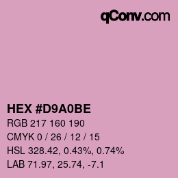 Color code: HEX #D9A0BE | qconv.com