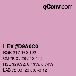 Color code: HEX #D9A0C0 | qconv.com