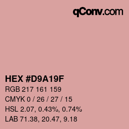 Color code: HEX #D9A19F | qconv.com