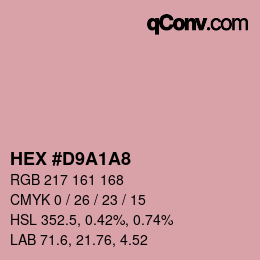 颜色代码: HEX #D9A1A8 | qconv.com