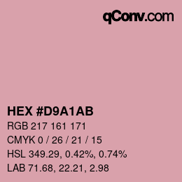 Color code: HEX #D9A1AB | qconv.com