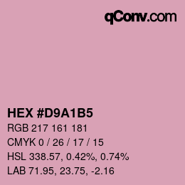 カラーコード: HEX #D9A1B5 | qconv.com
