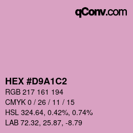カラーコード: HEX #D9A1C2 | qconv.com