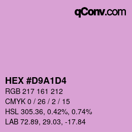 Color code: HEX #D9A1D4 | qconv.com