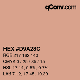 Código de color: HEX #D9A28C | qconv.com