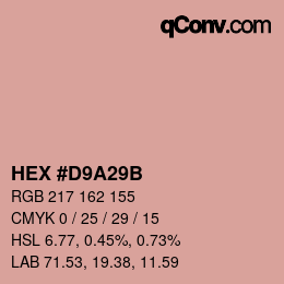 Color code: HEX #D9A29B | qconv.com