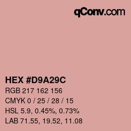 Color code: HEX #D9A29C | qconv.com