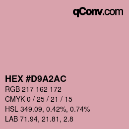 カラーコード: HEX #D9A2AC | qconv.com