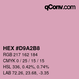 Color code: HEX #D9A2B8 | qconv.com