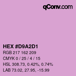 Color code: HEX #D9A2D1 | qconv.com