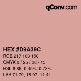 カラーコード: HEX #D9A39C | qconv.com