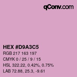 Color code: HEX #D9A3C5 | qconv.com