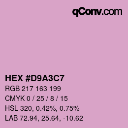 Color code: HEX #D9A3C7 | qconv.com