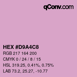 Color code: HEX #D9A4C8 | qconv.com