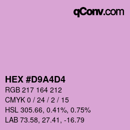 Color code: HEX #D9A4D4 | qconv.com