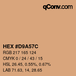 Color code: HEX #D9A57C | qconv.com