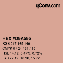 Color code: HEX #D9A595 | qconv.com