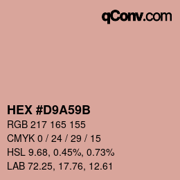 Color code: HEX #D9A59B | qconv.com