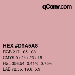 Color code: HEX #D9A5A8 | qconv.com