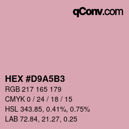 カラーコード: HEX #D9A5B3 | qconv.com