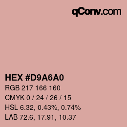Color code: HEX #D9A6A0 | qconv.com
