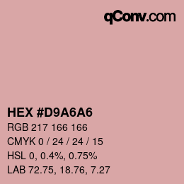 Color code: HEX #D9A6A6 | qconv.com
