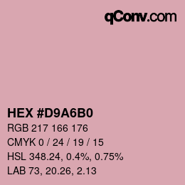 Color code: HEX #D9A6B0 | qconv.com